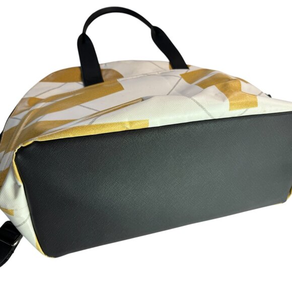 Large Tote Bag, Zippered Gym / Work, Shopper.  RAREFORM Brand.  White Tan - Picture 6 of 13